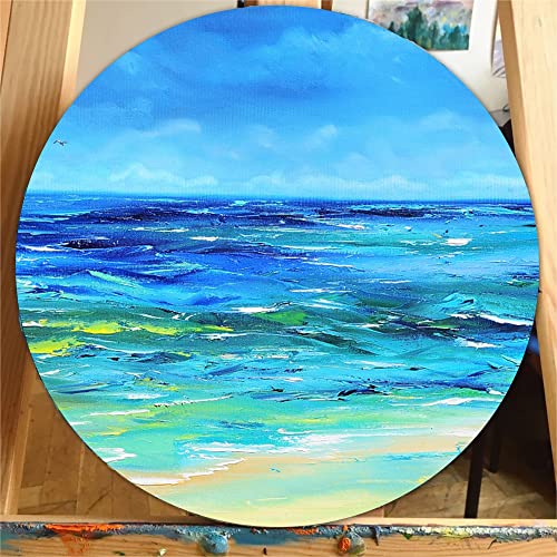 8 Pack Round 8 Inch Painting Canvas Panels | Suitable for Acrylic, Oil, Gouache, Tempera Paints and Various Wet Art Media, Ideal Art Supplies for Beginners and Painters