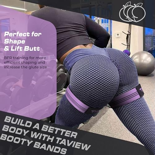 Occlusion Bands for Women Glutes & Hip Building, Blood Flow Restriction Bands BFR Bundle Booty Bands, Best Fabric Resistance Bands for Exercising Your Butt, Squat, Thigh, Fitness - color: Purple