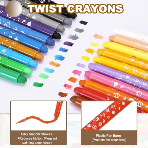 MECCANIXITY Twist Crayons, Twist Crayons Gel Watercolor Set Washable Silky Smooth for Arts Drawing DIY Craft Project Coloring Supplies Gift(Purple, Pack of 11) - color: Purple