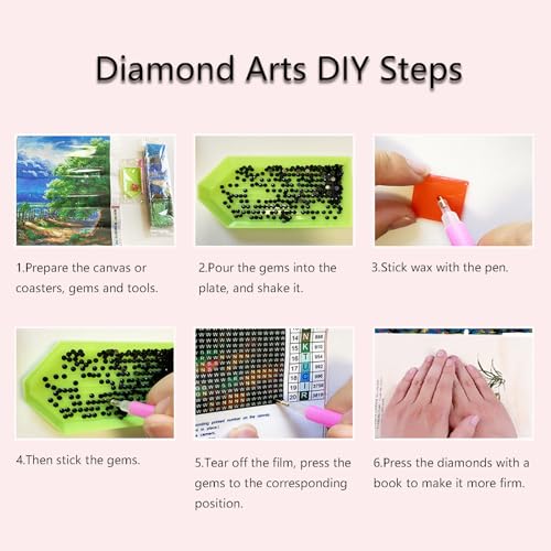 Muzagroo Art 4 Pack 5D Diamond Painting Kits for Adults DIY Diamond Art Kits 4 Seasons Trees Wall Art for Living Room Adults Crafts Diamond Dot Gem Art Kits for Beginners - color: 02-4 Seasons