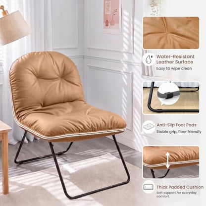 ZonLi Adjustable Floor Chair with Back Support - color: Brown