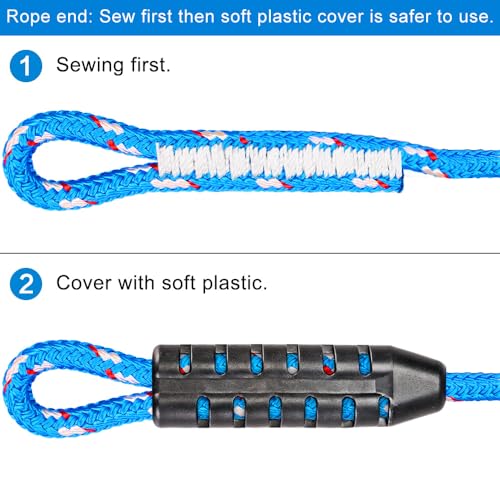 SELEWARE 3ft Tree Swing Rope, Adjustable Hammock Straps Hanging Kit - color: Blue-1 Pack, size: 3ft