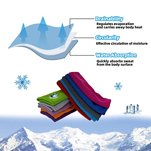 Cooling Towels, Soft Breathable Sweat Ice Towel for Sports, Yoga, Gym, Golf, Camping, Running, Fitness, Workout & More Activities - color: Multicolor(30pack)