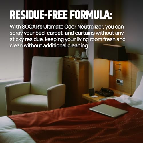 SOCAR CHEMICAL - Odor Neutralizer Eliminates odors for Home, Office, Gym, Car. Eliminates Unwanted Smells from Pets, Cooking, Sports Gear, Urine, Vomit & Unwanted, Strong Odor 32oz Liquid Spray - size: 32 Fl Oz (Pack of 1)