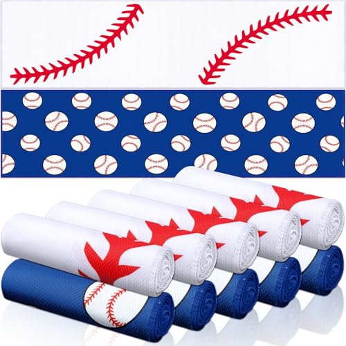 FuWeave 12 Pcs Blue Baseball Cooling Towels Gifts 40 X 12 Inch - color: Blue, size: 40 x 12 inches