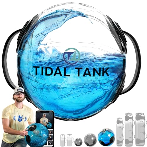 Tidal Tank Sphere Mini - Heavy Bag Aqua Ball, Water Weight - Sandbag Weight Set for Home Gym, Adjustable Sand Bags Weights Workout - Portable Exercise Fitness Equipment - Workout Videos - color: Sphere: max. 55 lb