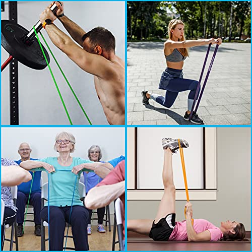 Resistance Bands Set, Pull Up Assist Bands - Stretch Resistance Band - Mobility Band Powerlifting Exercise Bands for Resistance Training, Physical Therapy, Home Workouts - color: Colorful