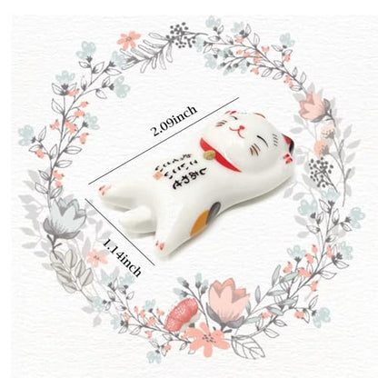 Ceramic Inkwell Set with Cute Cat Pen Rest - Calligraphy Ink Pot and Silicon Dinky Dip Holder for Dip Pens Portable Travel Inkwell Set for Calligraphy Glass Dropper Bottle