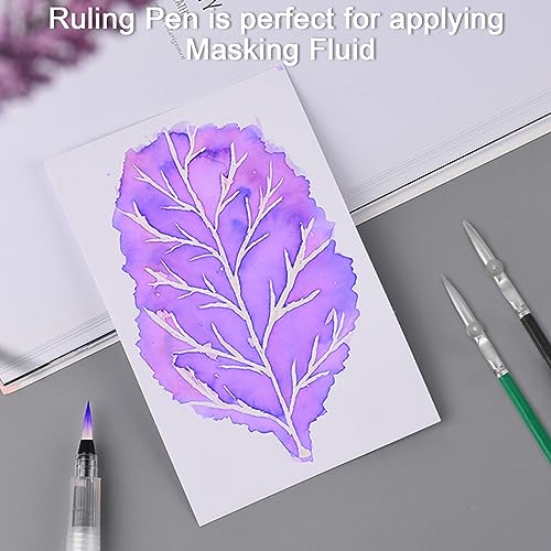Ruling Pen for Masking Fluid, Cross Hinged Ruling Pen for Fine Line Drawing, Technical Drawing, Suitable for Use with Masking Fluid, Ink and Gouache - color: Green, style: Cross Hinged