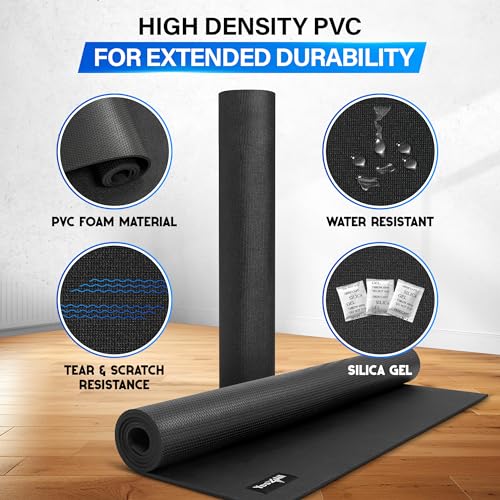 YES4ALL Exercise Mat for Home Gym, Fitness Workout Mats - style: A. Foam Large Exercise Mat