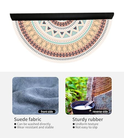 nuveti Large Meditation Mat Non Slip Round Yoga Mat Natural Rubber with Sueded Surface Exercise Mat Perfect for Meditating, Stretching, Yoga（140CM X 3.5MM Thick) - color: MoLuoGeYouJing