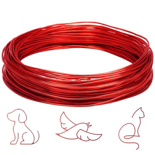 Luomorgo 14 Gauge Aluminum Craft Wire, 100FT, Red | Anodized, Bendable, Jewelry Making, DIY Crafts, Floral & Sculpting - color: Red, size: 14 Gauge