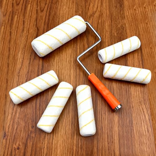 King Origin Paint Roller Kit with Extension Pole (4 ft), 10 PCS | 7" Paint Roller Covers, Roller Frame, Paint Brush, House Paint Supplies for Painting Walls, Home Interior - color: 7" Rollers, 10-Pack