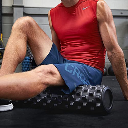 RumbleRoller Extra Firm Foam Roller Deep Tissue Massage Roller for Muscle Recovery (12 Inches Compact) - size: Compact