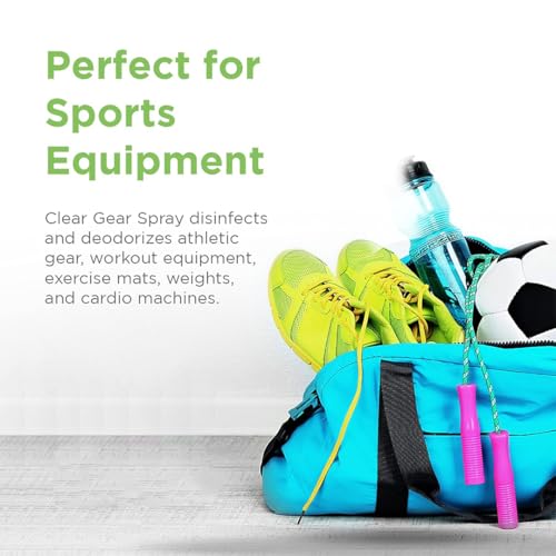 Clear Gear Gym Disinfectant, Yoga Mat Cleaner 16 Oz and 32 Oz Spray Bottles | Equipment, Protective Gear and Facilities, Hospital Grade Disinfectant, Mixed Pack Gym Cleaning Supplies - style: Mixed Pack