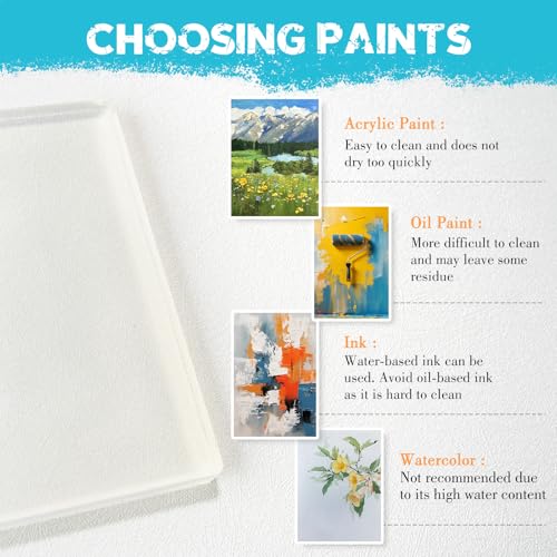 Vollence 8” X 10” Gel Printing Plate - Reusable Gel Monoprinting Plate for Press Art - size: 8" x 10"