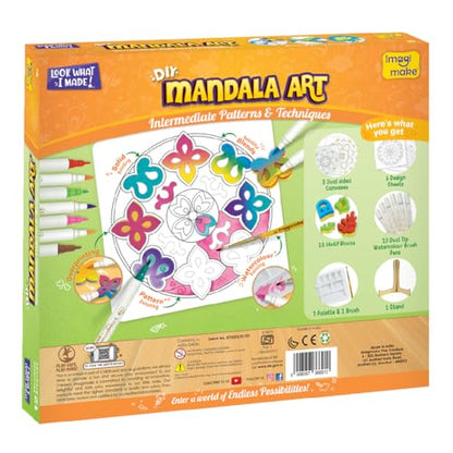 Imagimake Mandala Art Kit, 12 Creative Activities for Kids Ages 8+ | DIY Painting Kit, Creativity & Mindfulness Screen-Free Art Activity, Gift for Girls Ages 8,9,10,11,12,13,14,15,16 Years Old - style: Mandala Art Kit