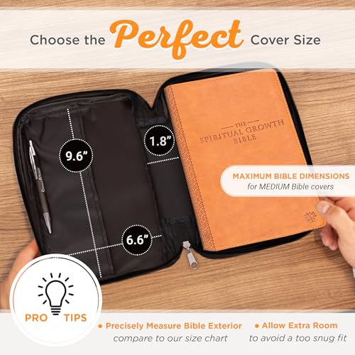 Christian Art Gifts Men or Women's Bible Cover Secure Zipper Jesus Fish, Black Canvas, Medium - color: Black/Jesus Fish #2, size: Medium