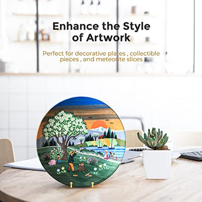 TR-LIFE Plate Display Stand - 4.5 Inch Holder + Metal Frame for Picture, Decorative Plate, Photo Easel, Tabletop Art (Gold 2 Pack) - size: 4.5 Inch
