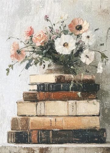 Diamond Art Kits for Adults,Book and Flower 5D Diamond Painting Kits | DIY Paint By Diamonds,Full Drill Round Diamond Dot Gem Art Painting, Relaxing for Home Wall Art Decor, Gift,11.8 X 15.7 inch - color: KM629-1