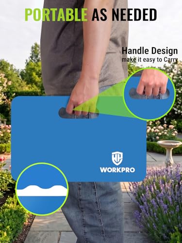 WORKPRO Extra Thick Kneeling Pad, 2 Pack, 17.5 x 11 x 1.5 in, Blue - color: Blue, size: 2 Pack
