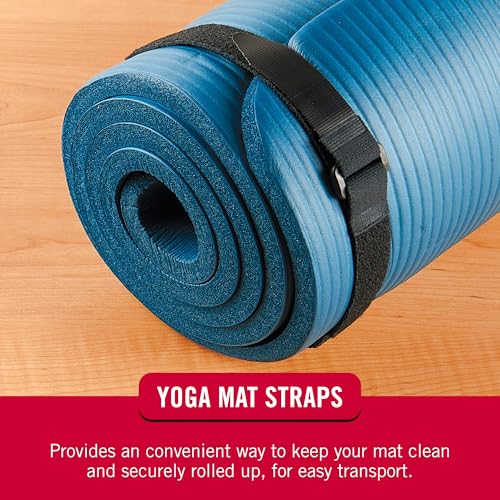 VELCRO Brand Elastic Cinch Straps with Buckle, 30in x 1in, Black, 4 Pack | Stretchable And Adjustable For A Snug Fit; Fastens Yoga Mats, Outdoor Umbrellas, Wood, Tarps, Blankets, Poles, And Gear - size: 4PK Large 30"