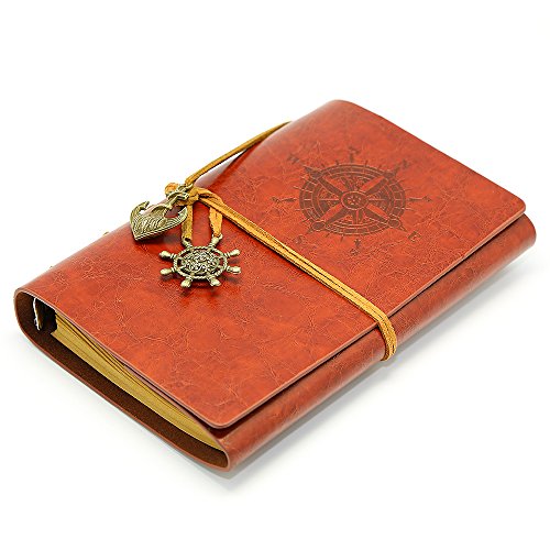 EvZ 7-Inch Refillable A6 Binder Notebook - Premium Vegan Leather Personal Planner, Eco-Friendly Journal with 6-Ring Loose-Leaf System for Writing, Business, and Creative Sketches, Red Brown - color: Red Brown, size: 7 Inches