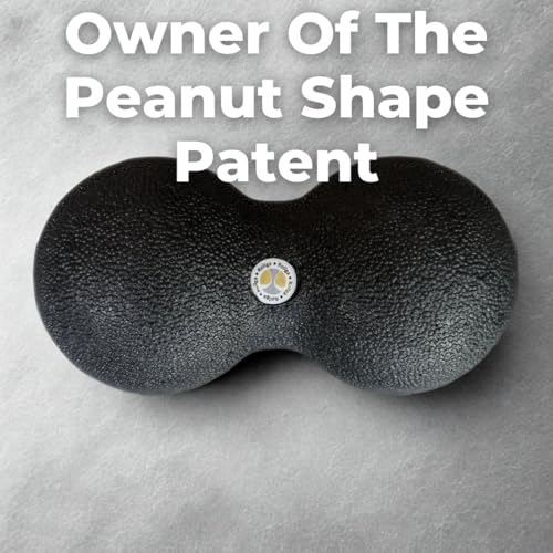 Rollga Peanut - The Better Peanut Ball Roller for Deep Tissue Massage, Mobility, Physical Therapy, Double Lacrosse Ball Massage, Back Pain, Myofascial Release, Muscle Knots, Suboccipital, & Acupoint - size: Small - 8x16cm
