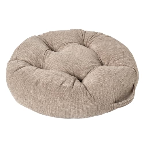 Floor Pillow Cushion with Handle for Adults Women Men - color: Brown, Round