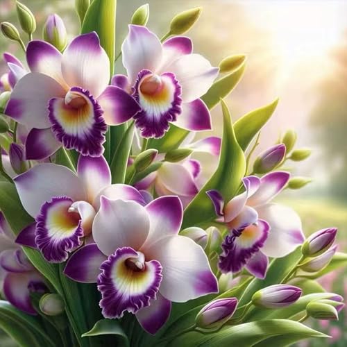 Flower 5D Diamond Art Kits for Adults Beginner,Diamond Dots Paintings Kits | 5D Full Round Drill diamond painting kits for adults Beginner,DIY Diamond Arts Craft for Adults,Home Wall Decor 12 X 16Inch - color: DZ916