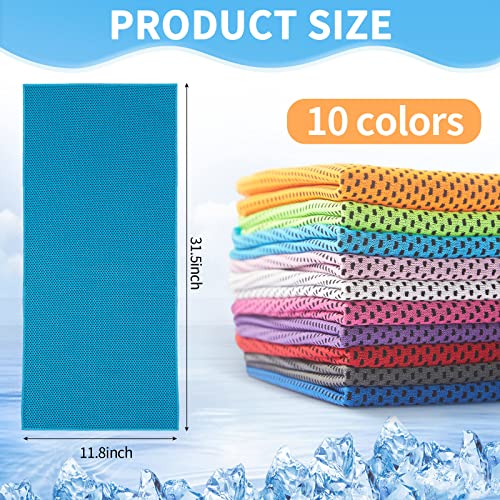 Honoson Cooling Towel Bulk - color: Multicolor, size: 32"x12"