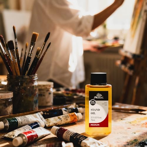 PHOENIX Stand Oil - 8.5 Fl oz. / 250ml Bottle | Painting Medium Slow Drying, High Gloss Linseed Oil for Glazing - style: Stand Linseed Oil 8.5 Fl Oz.