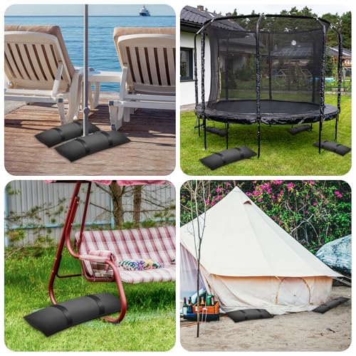 100 LBS Umbrella Base Weights Fillable Sandbags, 2 Packs Sand Bags for Weight, Outdoor Weatherproof Heavy Duty Weight Sandbag for Furniture Umbrella Stand Garden Cantilevers Poolside Accessories - size: 2 X 50 LBS