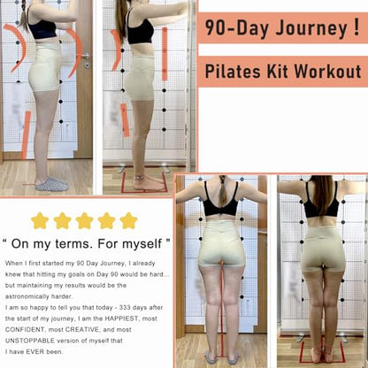 Pilates Ring Kit with Adjustable Ankle Wrist Weights, Resistance Bands, Ball, Pilates Equipment Ball for Home Workout to Tone, Sculpt and Strengthen, Fitness Magic Circle Rings for Yoga Women - color: Gray