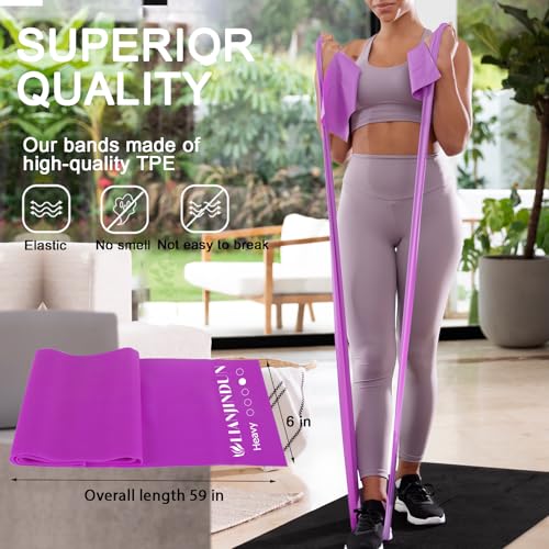 Resistance Bands for Working Out, Physical Therapy, Exercise, Pilates, Yoga - color: Gradient Pink Set