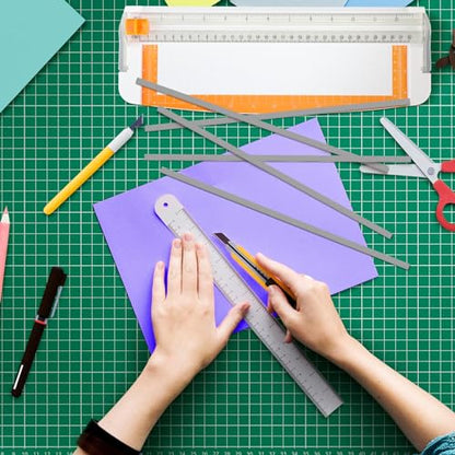 Tinideya 5 Pcs Replacement Cutting Mat for All Rotary Paper Trimmers Cutter Mat Pad Replacement Accessories, Gray(12 Inch)