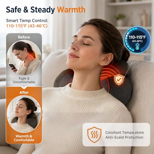 3 in 1 Heated Neck Massage Pillow Support for Neck Hump