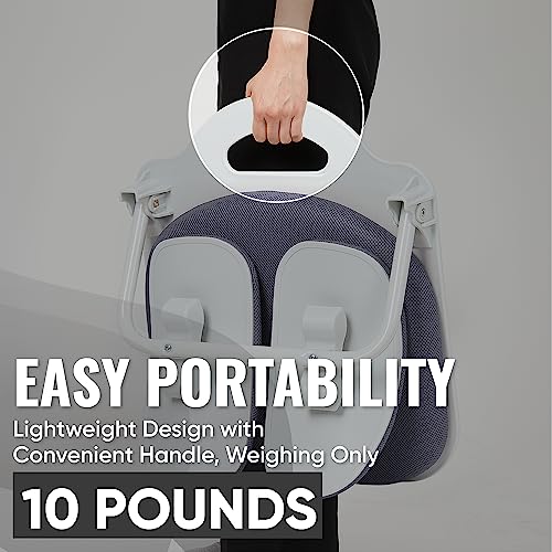 Ergonomic Dual-Backrests Floor Chair with Back Support (Grey) | Reduce pressure on your back by up to 50% - color: Grey