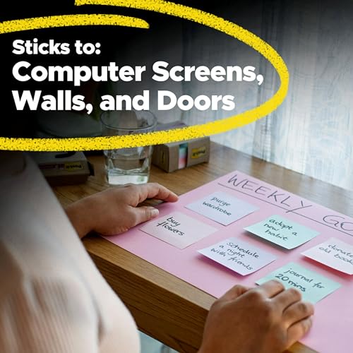 Post-it Recycled Super Sticky Pop-up Notes, 1 7/8" x 1 7/8", Wanderlust Pastels Collection, 70 Sheet/Pad, 18 Pads/Pack | School Supplies and Office Products, 2X the Sticking Power