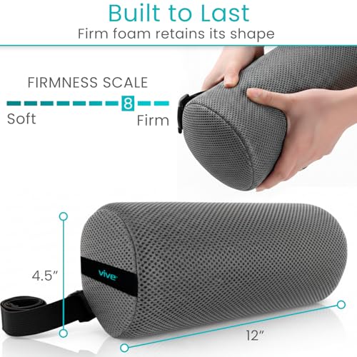 Vive Lumbar Roll Pillow for Lower Back Pain - Low Back Support Cushion - style: Soft