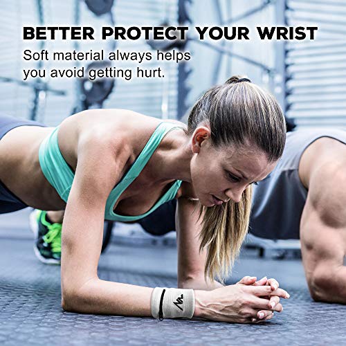 NEWZILL Wrist Wallet Wristband with Zipper - Cotton Sweatbands for Men & Women, Ideal for Running, Walking, Basketball, Football, Tennis, Hiking - color: White, style: Small-1PCS