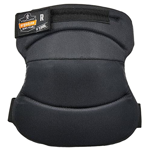 Ergodyne ProFlex 230HL Wide Soft Cap Knee Pad, Black - style: Hook & Loop Closure
