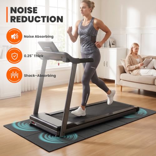 Stepwaver Walking Pad Mat, 71"x32", Treadmill Mat for Hardwood Floors | High Density, 1/4 Thickness, Foldable, Floor Protection for Bike, Elliptical, Treadmill, Walking Pad - size: 71"L x 32"W x 0.3"Th