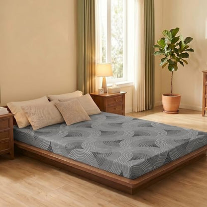 Japanese Floor Mattress,3.5" Thicken Futon Mattress Tatami Mat Full | with Non-Slip Bottom,Removable Washable Cover,Foldable Mattress Tatami Mat Sleeping Pad,Grey Geometric,(80’‘x48'') - color: Ma1-grey Geometric, size: Full (80" X 48")