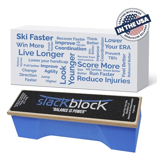 SlackBow SlackBlock Athletic Balance Trainer – Improve Balance, Stability, and Athletic Performance – Condition Your Body and Prevent Injury - Compact and Portable - size: 13"