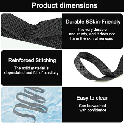 Yoga Resistance Band 6ft 8ft Non Latex Elastic Stretch Band for Strength Training Flexibility Pilates Home Gym Travel - color: Black, size: 6ft