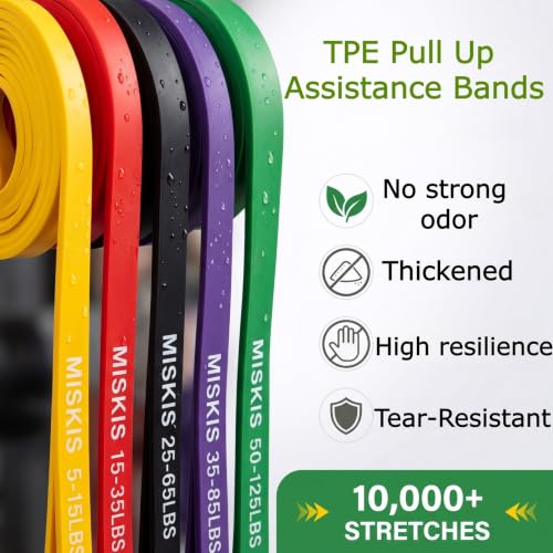 Resistance Bands for Working Out, 5-Level Pull Up Assistance Bands Set