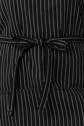 Chef Works Unisex Three Pocket Apron - color: Black White Pinstripe
