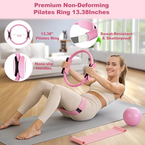 2 Packs Figure 8 Resistance Bands + 9Pcs Home Pilates Kit