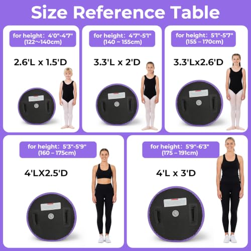 Gymnastics Air Barrel with Pump, Inflatable Back Handspring Trainer - color: Carbon Fiber+Purple, size: 3.3'L x 2.6'D